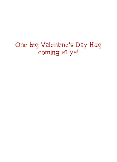 One Big Val Hug Cat Valentine's Day Card Inside