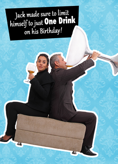 One Drink Birthday Ecard Cover