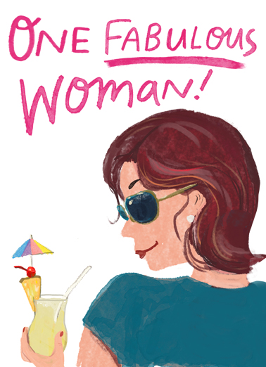 One Fabulous Woman Compliment Card Cover