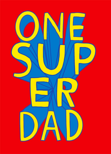 One Super Dad Superhero Ecard Cover