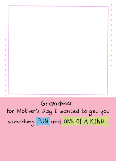 One of a Kind MD For Grandma Card Cover