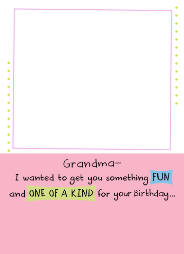 One of a Kind For Grandma Ecard Cover