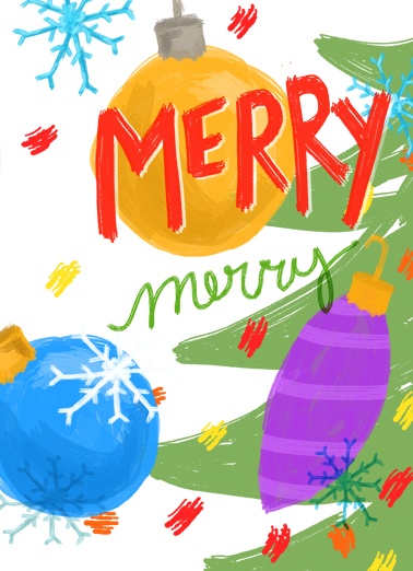 Ornament Merry Xmas Christmas Ecard Cover
