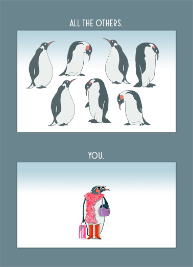 Other Penguins Birthday Card Cover
