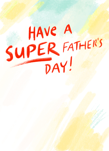 Our Hero Father Lettering Card Inside