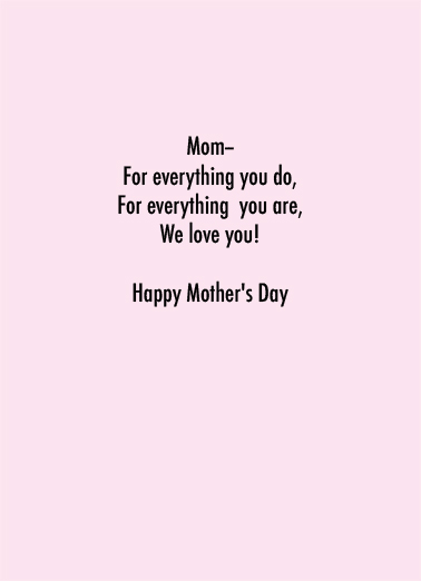 Our Hero Mother's Day Card Inside