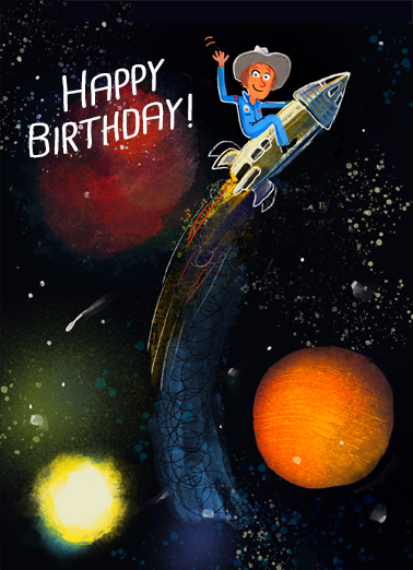 Out of this World Birthday Ecard Cover