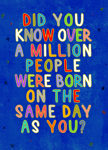 Over a Million Lettering Ecard Cover