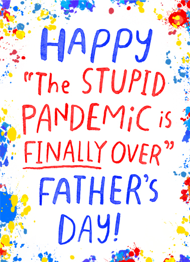Pandemic Over Dad Lettering Card Cover