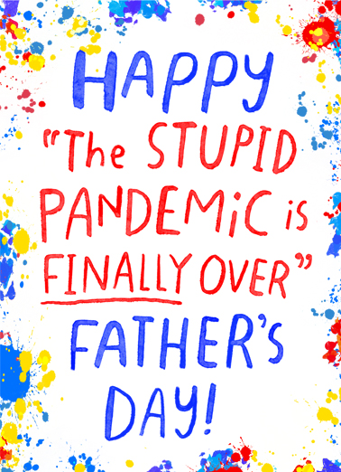 Pandemic Over Dad Pandemic Card Cover