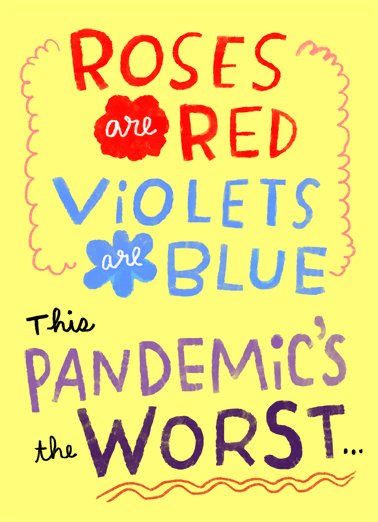 Pandemic the Worst February Birthday Card Cover