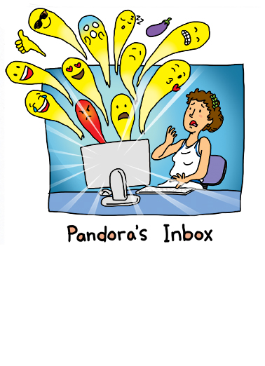 Pandora's Inbox Humorous Card Cover