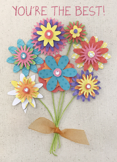 Paper Flower Bouquet Flowers Card Cover