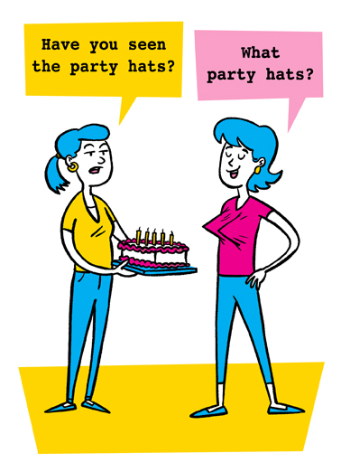 Party Hats Cartoons Card Cover