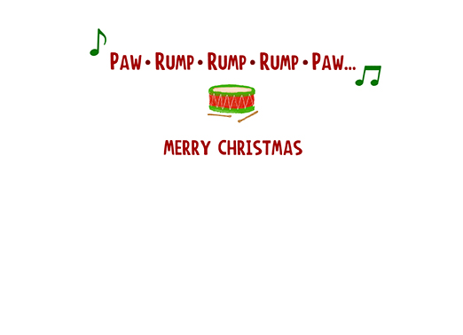 Paw Rump Christmas Ecard Inside