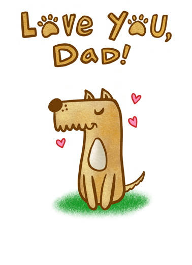 Pawfect Dad Father's Day Ecard Cover