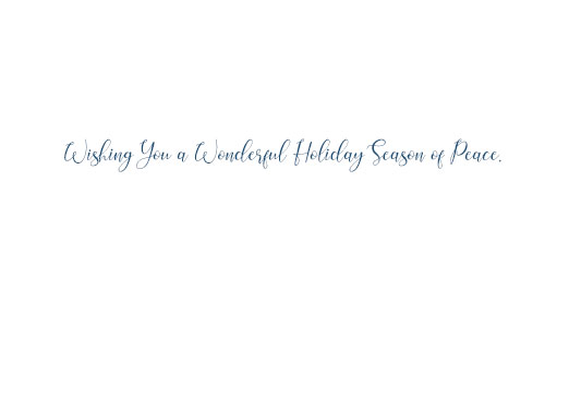 Peace and Goodwill Christmas Card Inside