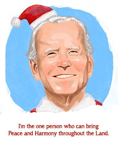 Peace And Harmony - Funny Christmas Card to personalize and send.