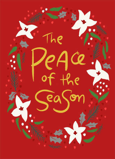 Peace of Season Christmas Card Cover