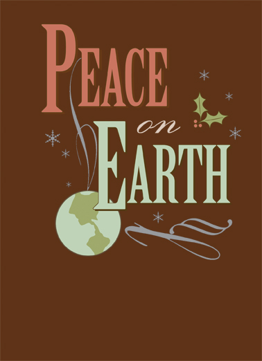 Peace on Earth 5x7 greeting Card Cover