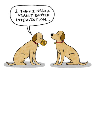 Peanut Butter Dogs Illustration Ecard Cover