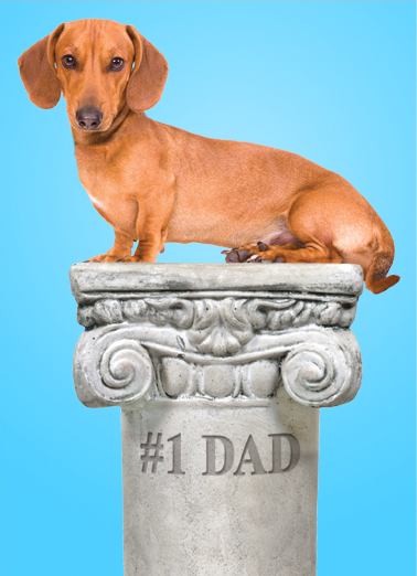 Pedestal (FD) Dachshund Ecard Cover