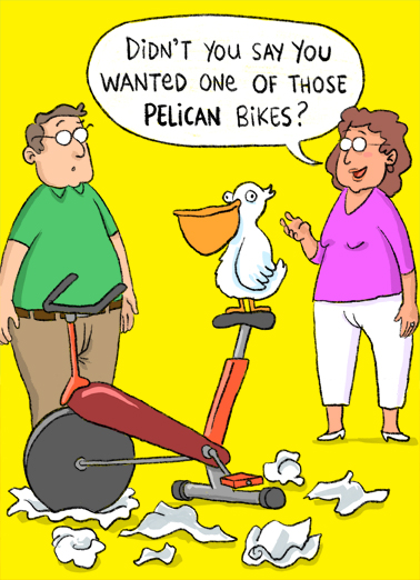 Pelican Bikes Funny Animals Card Cover