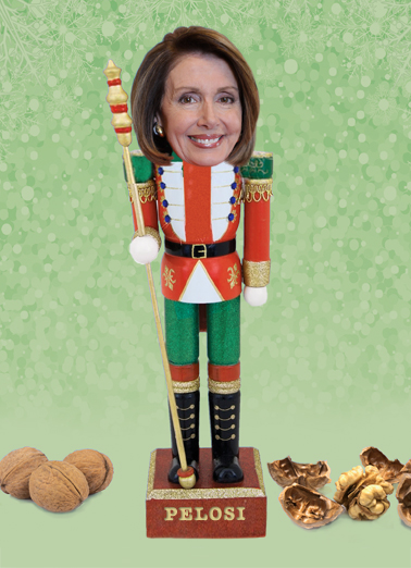 Pelosi Nutcracker Xmas Funny Political Card Cover