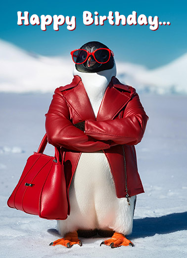 Penguin Chick Birthday Ecard Cover