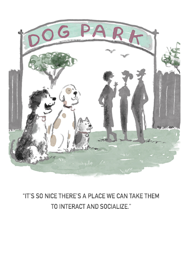 People Dog Park Tim Ecard Cover