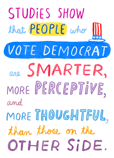 People Who Vote Democrat Compliment Ecard Cover