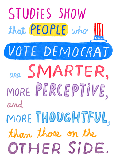 People Who Vote Democrat Birthday Card Cover