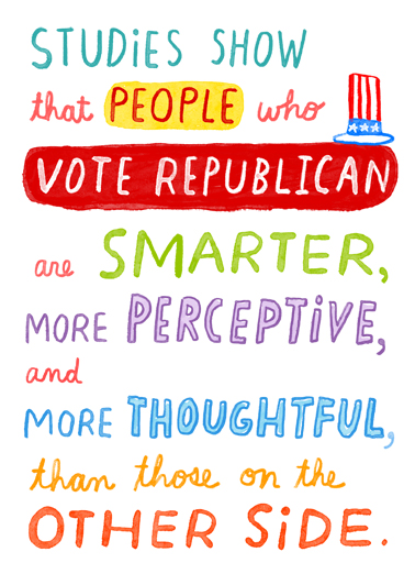 People Who Vote Republican Compliment Card Cover