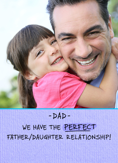 Perfect Father Daughter FD Father's Day Card Cover