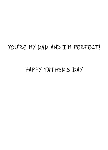 Perfect Father Daughter FD For Dad Card Inside
