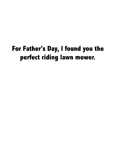 Perfect Lawn Mower For Dad Ecard Inside