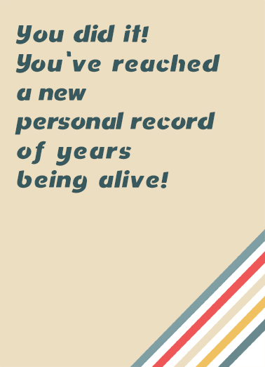 Personal Record Birthday Ecard Cover