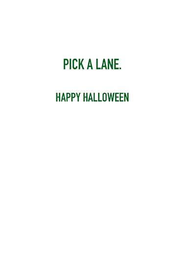 Pick a Lane (HAL) Photo Card Inside