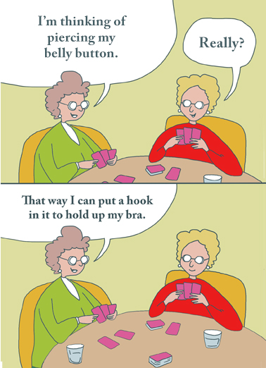 Pierce Belly Button Cartoons Card Cover