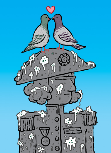 Pigeons 5x7 greeting Card Cover