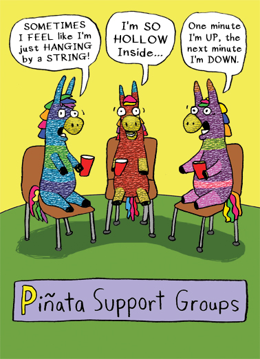 Pinata Support Groups Cartoons Card Cover