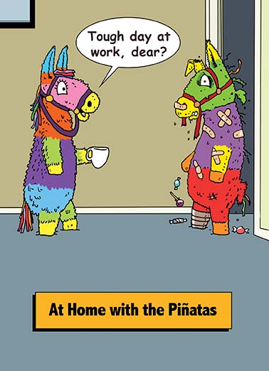 Pinatas at Home Birthday Ecard Cover