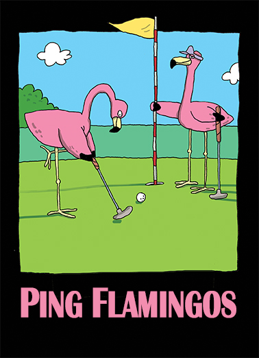 Ping Flamingos For Him Card Cover