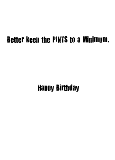Pints 5x7 greeting Card Inside