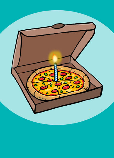 Pizza Cake Birthday Card Cover