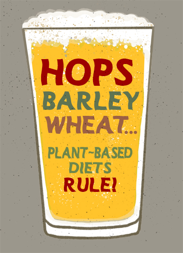 Plant Based Beer Father's Day Ecard Cover