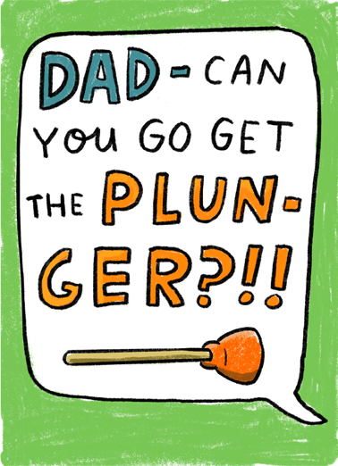 Plunger Father's Day Ecard Cover