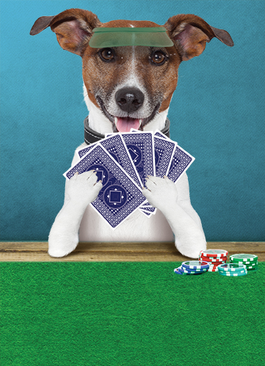 Poker Dog FD Father's Day Ecard Cover