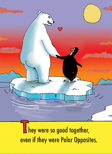 Polar Opposites 5x7 greeting Card Cover