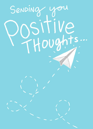Positive Thoughts Airplane  Card Cover